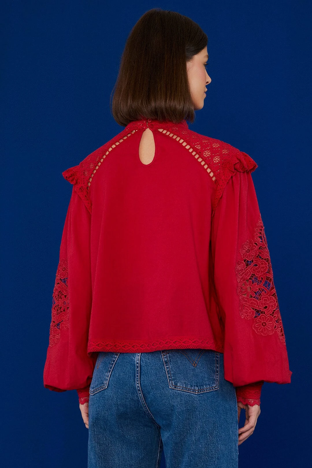 Farm Rio Red Romantic Blouse 3 Farm Rio Red Romantic Blouse - Image 3