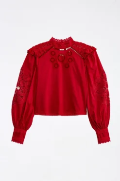 Farm Rio Red Romantic Blouse 9 Farm Rio Red Romantic Blouse -Farm Rio Shop 308188 06