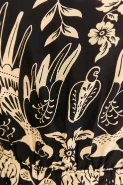 Farm Rio Black Graphic Floral Blouse -Farm Rio Shop 308197 05 scaled