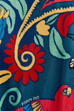 Farm Rio Blue Vintage Forest Lenzing™ Ecovero™ Viscose Mini Dress -Farm Rio Shop 308215 05