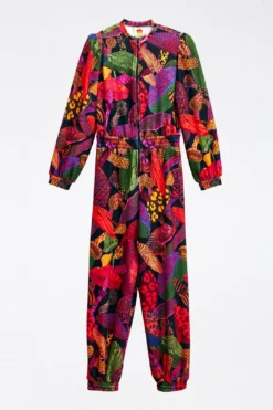 Farm Rio Leopard Mushroom French Terry Jumpsuit -Farm Rio Shop 308221 06