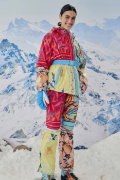 Farm Rio Mixed Scarves Ski Pants