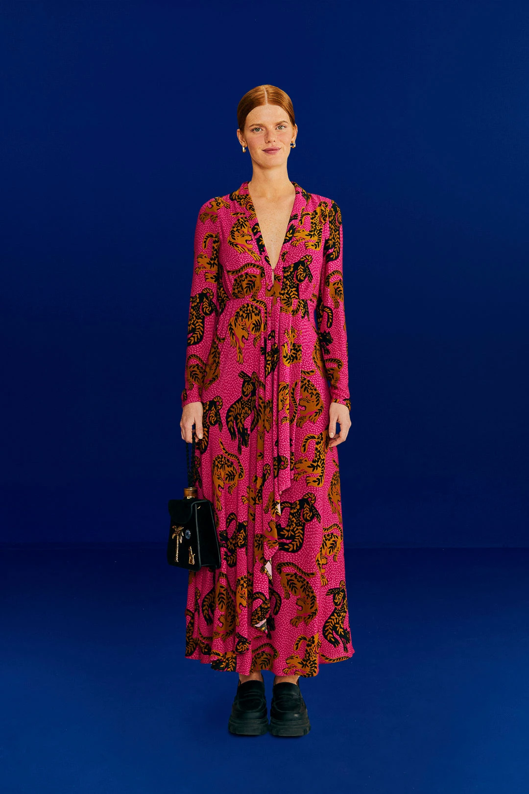 Farm Rio Pink Wild Leopards Maxi Dress 2 Farm Rio Pink Wild Leopards Maxi Dress - Image 2