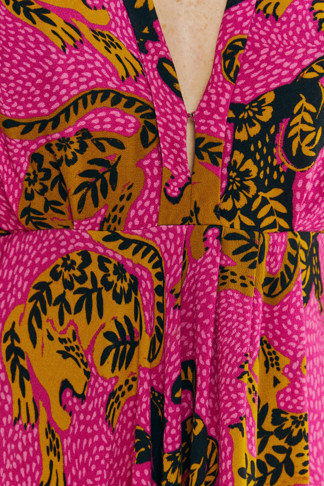 Farm Rio Pink Wild Leopards Maxi Dress 6 Farm Rio Pink Wild Leopards Maxi Dress - Image 6