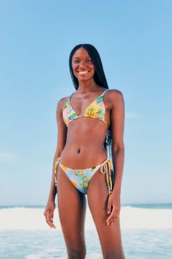 Farm Rio Rio Stamps Side Tie Bikini Bottom