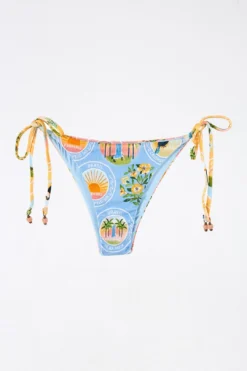 Farm Rio Rio Stamps Side Tie Bikini Bottom -Farm Rio Shop 308497 05