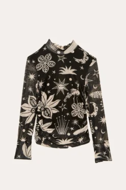 Black & White Cerrado Sky Tulle Blouse -Farm Rio Shop 308525 05 scaled