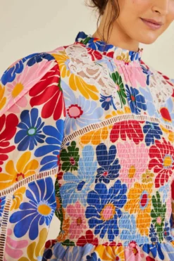 Farm Rio Sand Sunny Daisies Blouse 9 Farm Rio Sand Sunny Daisies Blouse -Farm Rio Shop 309082 03