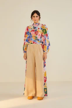 Farm Rio Sand Sunny Daisies Blouse 10 Farm Rio Sand Sunny Daisies Blouse -Farm Rio Shop 309082 04