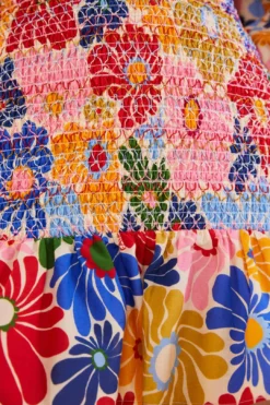 Farm Rio Sand Sunny Daisies Mini Dress -Farm Rio Shop 309084 04