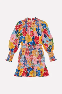 Farm Rio Sand Sunny Daisies Mini Dress -Farm Rio Shop 309084 06