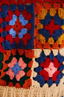 Farm Rio Multicolor Patchwork Crochet Vest -Farm Rio Shop 309108 04