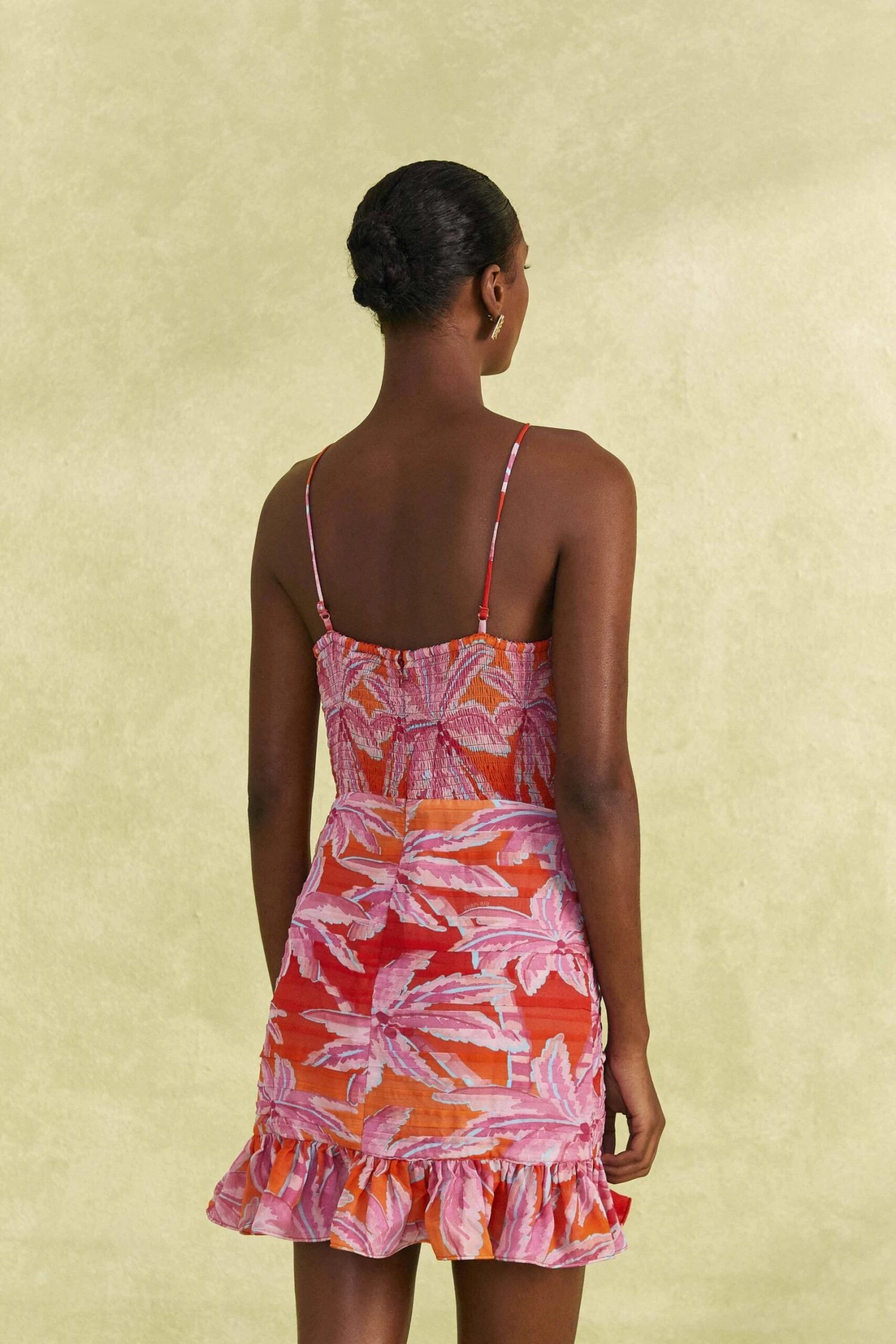 Farm Rio Red Coconut Tree Mini Dress 4 Farm Rio Red Coconut Tree Mini Dress - Image 4