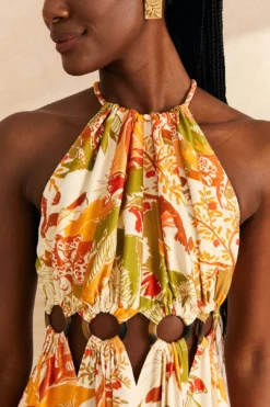 Farm Rio Sand Leopard Forest Maxi Dress -Farm Rio Shop 309151 03