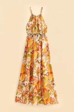 Farm Rio Sand Leopard Forest Maxi Dress -Farm Rio Shop 309151 06