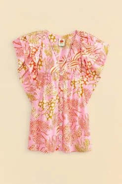 Farm Rio Pink Mixed Lobsters Organic Cotton Mini Dress -Farm Rio Shop 309152 06
