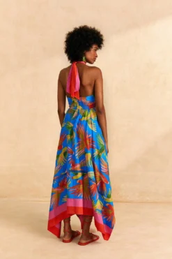 Farm Rio Blue Painted Birds Maxi Dress -Farm Rio Shop 309153 04