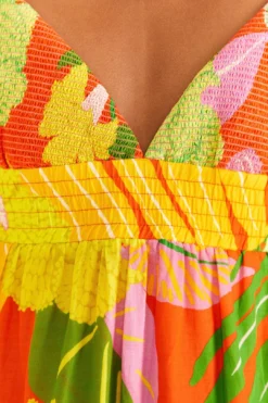 Farm Rio Red Neon Floral Maxi Dress 12 Farm Rio Red Neon Floral Maxi Dress -Farm Rio Shop 309157 06