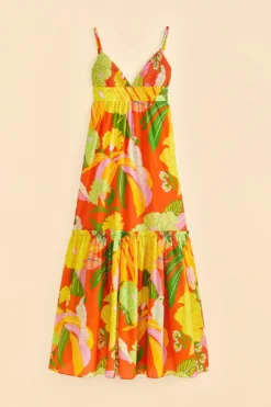 Farm Rio Red Neon Floral Maxi Dress 13 Farm Rio Red Neon Floral Maxi Dress -Farm Rio Shop 309157 07
