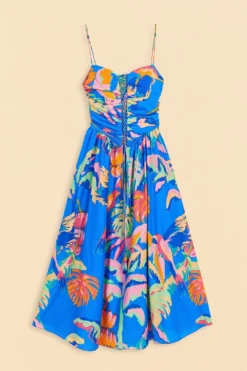 Farm Rio Blue Painted Jungle Midi Dress -Farm Rio Shop 309160 06
