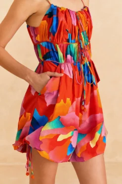 Farm Rio Red Ombre Chita Organic Cotton Romper 8 Farm Rio Red Ombre Chita Organic Cotton Romper -Farm Rio Shop 309164 03