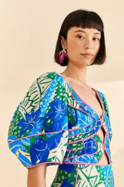 Farm Rio Green Jungle Panther Midi Dress 8 Farm Rio Green Jungle Panther Midi Dress -Farm Rio Shop 309167 03