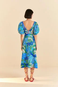 Farm Rio Green Jungle Panther Midi Dress 9 Farm Rio Green Jungle Panther Midi Dress -Farm Rio Shop 309167 04