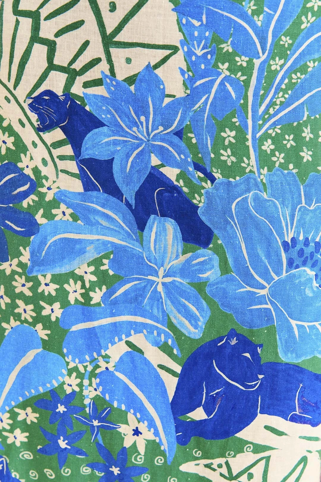 Farm Rio Green Jungle Panther Midi Dress 5 Farm Rio Green Jungle Panther Midi Dress - Image 5