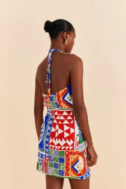 Farm Rio Off-White Pitta Colors Mini Dress -Farm Rio Shop 309169 04