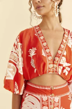 Farm Rio Red Lace Monsteras Crop Top -Farm Rio Shop 309178 03 scaled