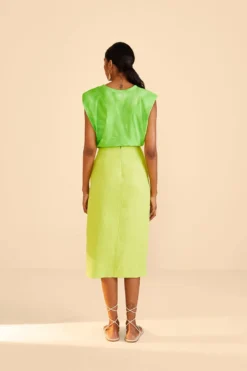 Farm Rio Lime Leaf Midi Skirt 6 Farm Rio Lime Leaf Midi Skirt -Farm Rio Shop 309179 03