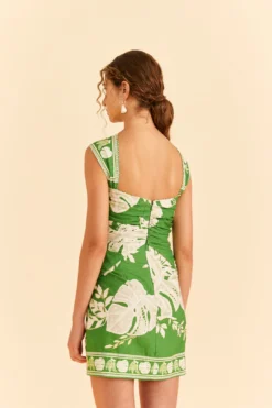 Farm Rio Green Lace Monsteras Mini Dress -Farm Rio Shop 309182 04