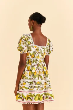 Farm Rio Off-white Fruit Orchard Mini Dress 9 Farm Rio Off-white Fruit Orchard Mini Dress -Farm Rio Shop 309184 03