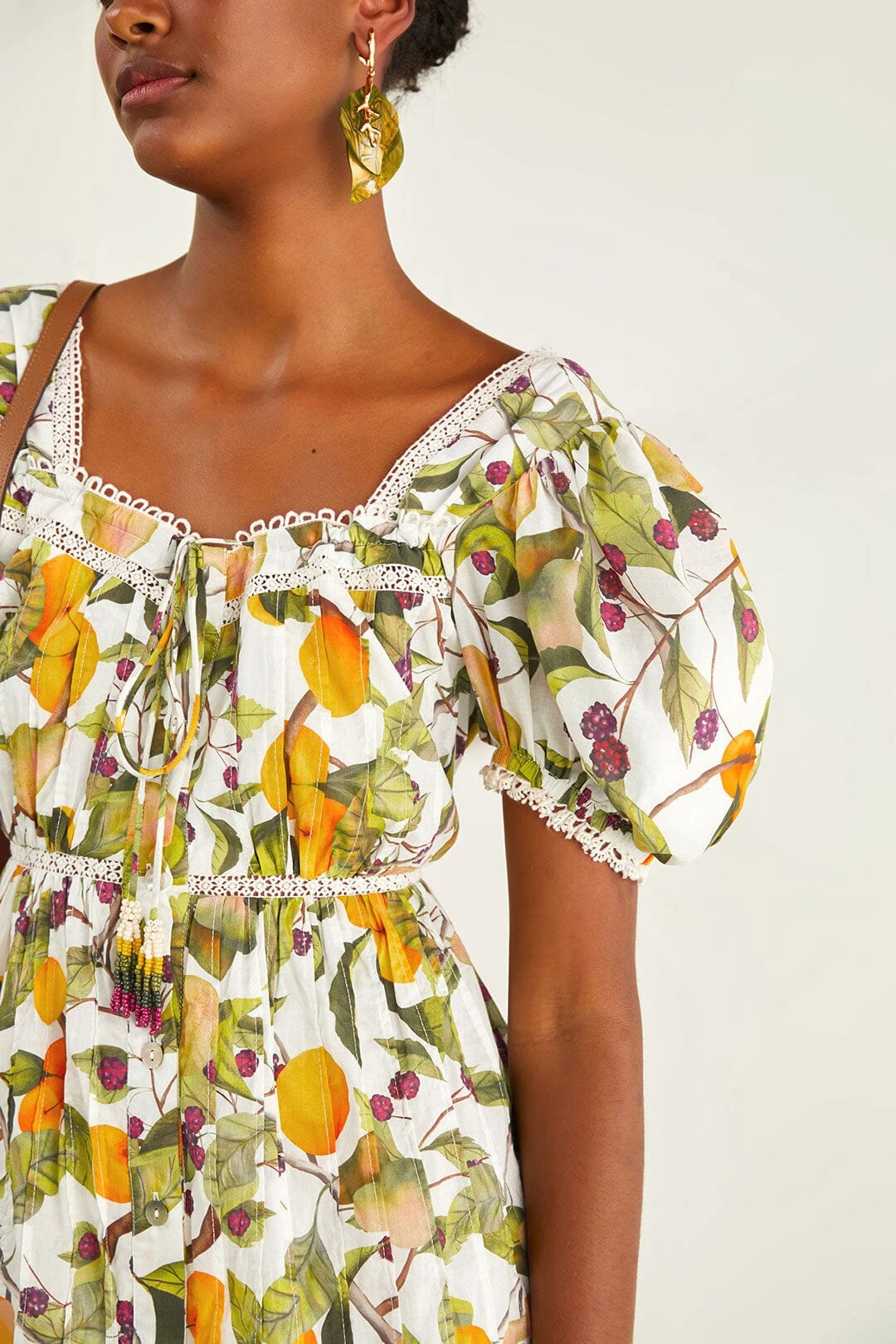 Farm Rio Off-white Fruit Orchard Mini Dress 3 Farm Rio Off-white Fruit Orchard Mini Dress - Image 3