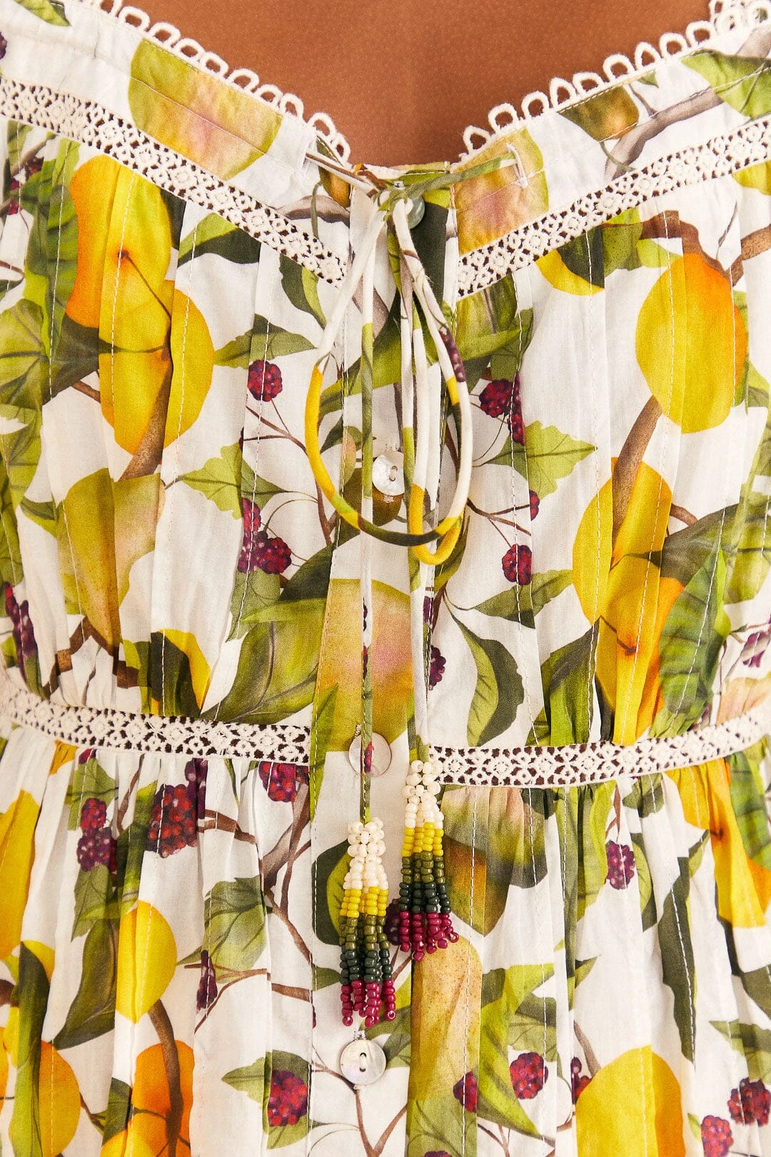 Farm Rio Off-white Fruit Orchard Mini Dress 5 Farm Rio Off-white Fruit Orchard Mini Dress - Image 5