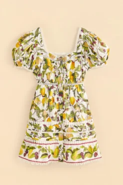 Farm Rio Off-white Fruit Orchard Mini Dress 11 Farm Rio Off-white Fruit Orchard Mini Dress -Farm Rio Shop 309184 06