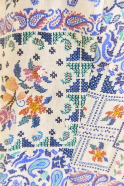 Farm Rio Off-White Romantic Bandanas Midi Dress -Farm Rio Shop 309191 04