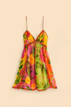 Farm Rio Mixed Romantic Garden Mini Dress -Farm Rio Shop 309192 06