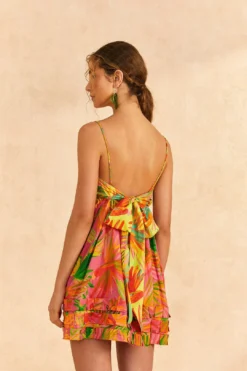 Farm Rio Mixed Painted Birds Mini Dress -Farm Rio Shop 309193 04