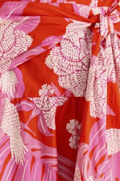 Farm Rio Red Dewdrop Floral Midi Dress -Farm Rio Shop 309194 05