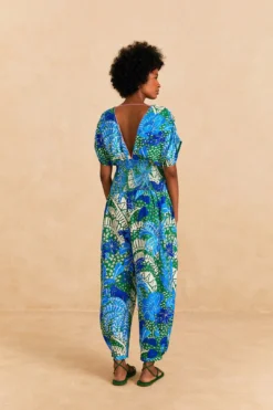 Farm Rio Green Jungle Panther Jumpsuit -Farm Rio Shop 309197 04