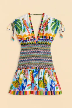 Farm Rio Colorful Forest V Neck Mini Dress -Farm Rio Shop 309198 06