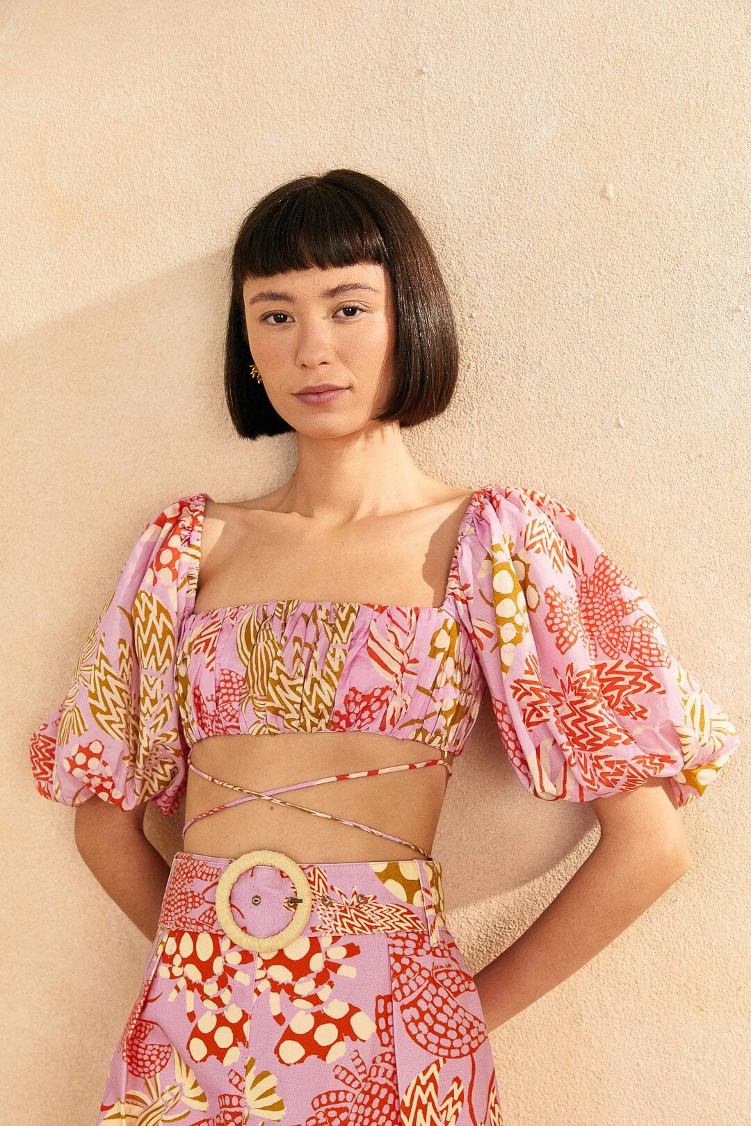 Farm Rio Pink Mixed Lobsters Top 1 Farm Rio Pink Mixed Lobsters Top