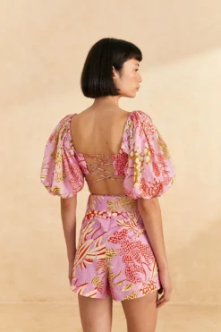 Farm Rio Pink Mixed Lobsters Top 8 Farm Rio Pink Mixed Lobsters Top -Farm Rio Shop 309201 04