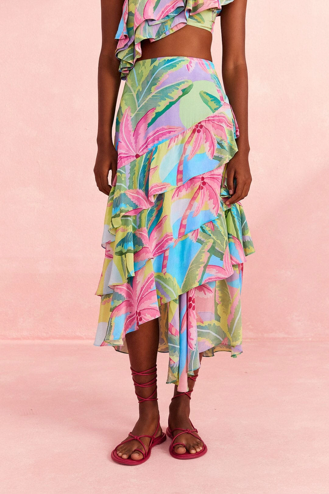 Farm Rio Beach Vibe Layered Skirt 3 Farm Rio Beach Vibe Layered Skirt - Image 3