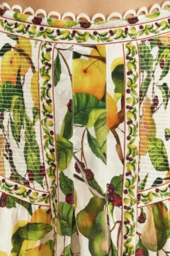 Farm Rio Off-White Fruit Orchard Mini Skirt -Farm Rio Shop 309205 05