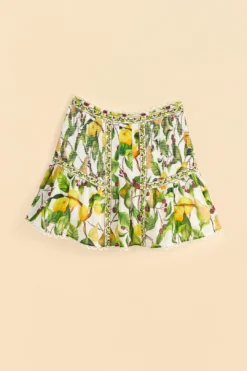 Farm Rio Off-White Fruit Orchard Mini Skirt -Farm Rio Shop 309205 06