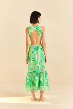 Farm Rio Green Dewdrop Floral Midi Dress 7 Farm Rio Green Dewdrop Floral Midi Dress -Farm Rio Shop 309210 03