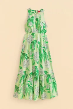 Farm Rio Green Dewdrop Floral Midi Dress 9 Farm Rio Green Dewdrop Floral Midi Dress -Farm Rio Shop 309210 05