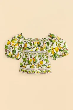 Farm Rio Off-White Fruit Orchard Blouse -Farm Rio Shop 309214 06